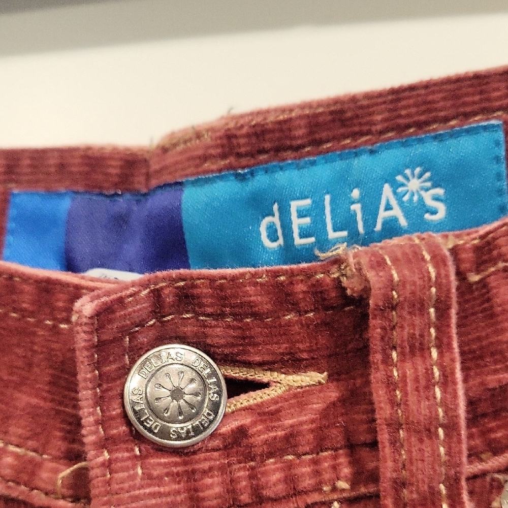 Vintage dELiA*s Rust Corduroy Flare Pants - Picture 3 of 5